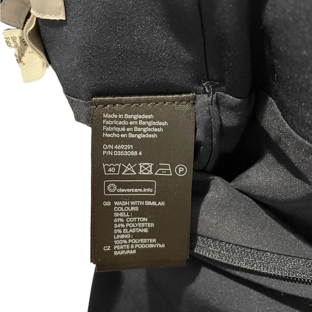 H&M Navy Blue High Waisted Pencil Skirt Size 2 - Picture 6 of 7